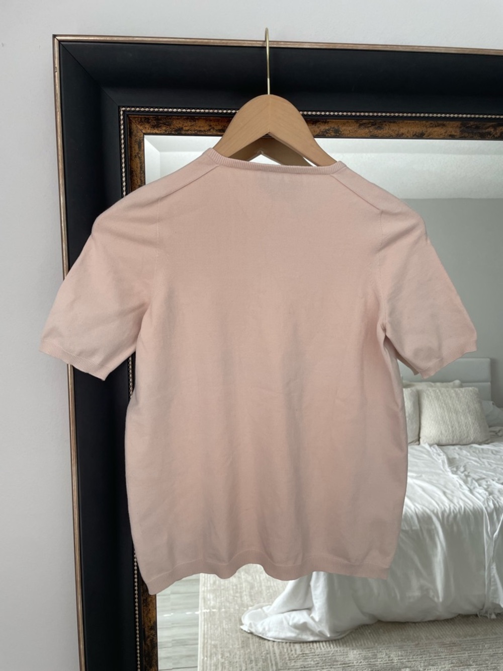 'S MaxMara Pale Pink Short-Sleeve Crewneck Top - Picture 5 of 5
